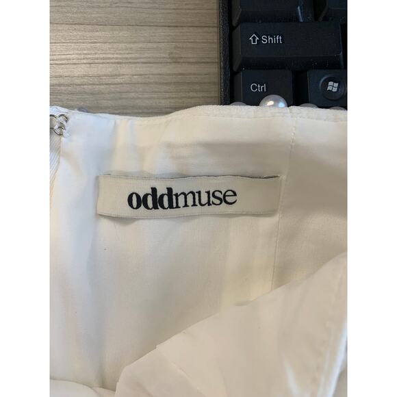 Odd Muse Women's Square Neck The Ultimate Pearl Dress Long Sleeves White Size M - Picture 6 of 8